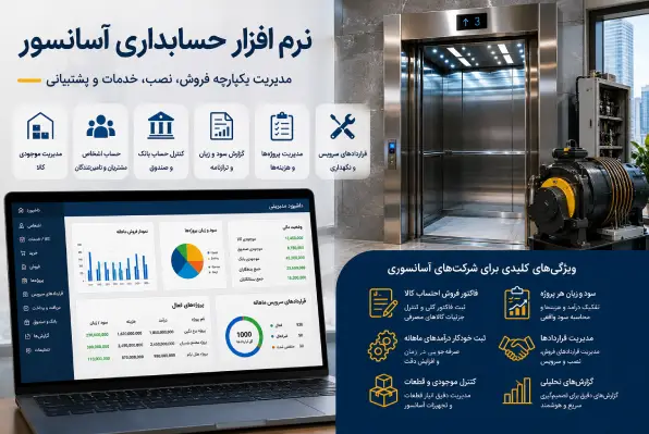 نرم افزار حسابداری آسانسور؛ راهکاری تخصصی برای مدیریت فروش، نصب و خدمات پشتیبانی آسانسور