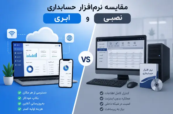 مقایسه نرم‌افزار حسابداری ابری و نرم‌افزارهای حسابداری نصبی؛ کدام انتخاب بهتری برای کسب‌وکارهاست؟